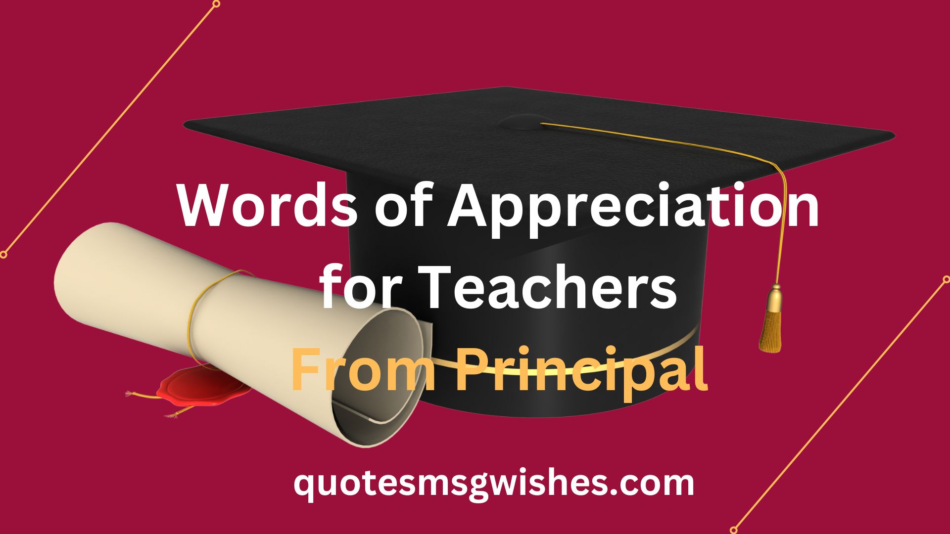 Words of Appreciation for Teachers From Principal